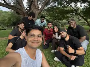 Run to Devcon group together in Cubbon Park, Bengaluru