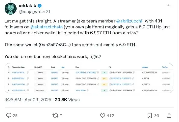 A published opinion from Uddalak. Screenshot excerpt from the original post.
